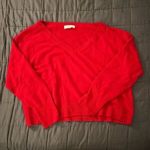 NWOT Everlane Cropped Cashmere V-Neck Sweater